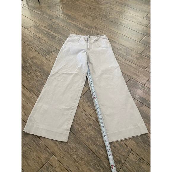 J. Peterman Pants - J. Peterman Company Women's White High Rise Wide Leg Pants Size 12